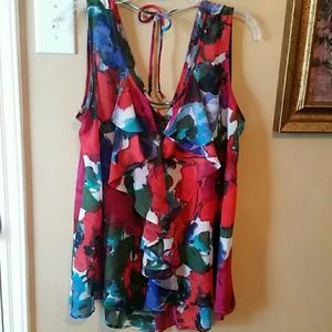 Hi-low Multi-colored top